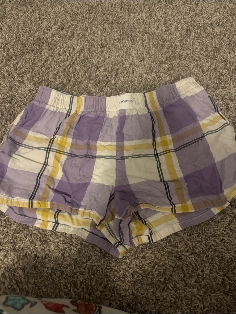 Joyspun Lavender Plaid Sleep Shorts